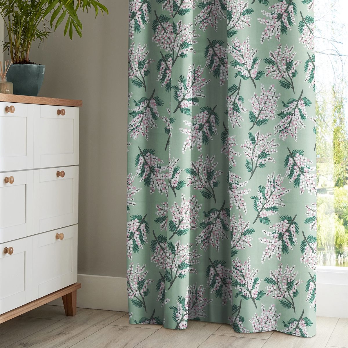 Product photograph of Cath Kidston Mimosa Flower Multi Curtain from Choice Furniture Superstore.